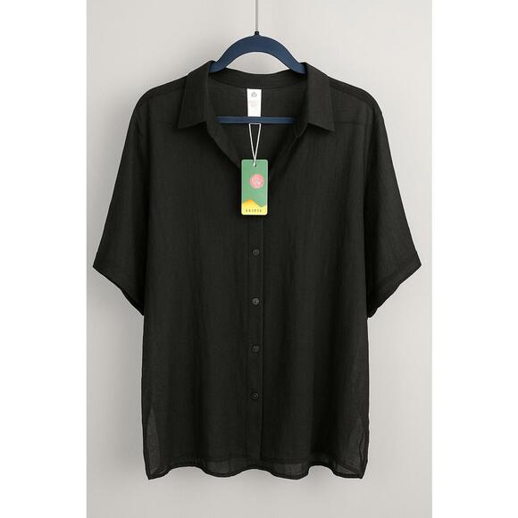 Halara Tops - NWT Halara Work Blouse Black Large